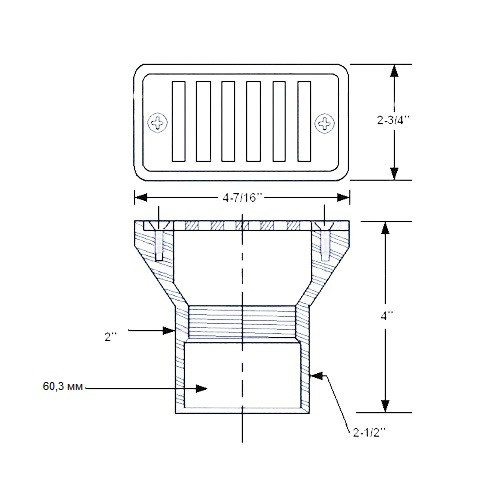 Форсунка для переливу Hayward SP1019 (60.3 мм) Киев - изображение 2