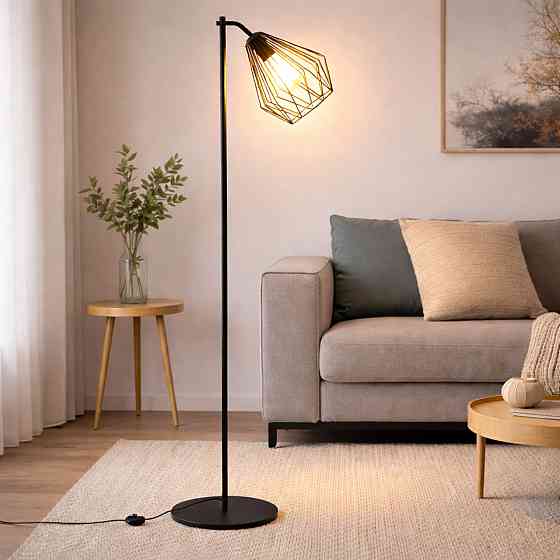 Торшер MSK Electric Silvia под лампу Е27 черный NL 2118 BK Одесса