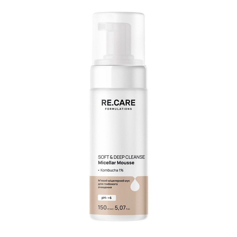 Мягкий мицеллярный мусс для глубокой очистки Soft&Deep Cleanse Micellar Mousse RE.CARE 150 мл Киев - изображение 3