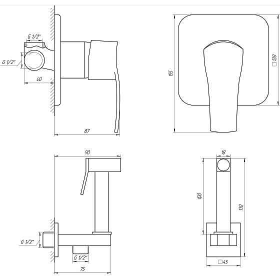 Змішувач гігієнічний Globus Lux Queensland GLQU-0110-Q Луцк