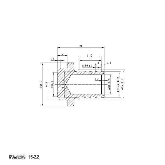 Заглушка Koer KA.P16 - 16(2.2mm) (KR4897) Київ