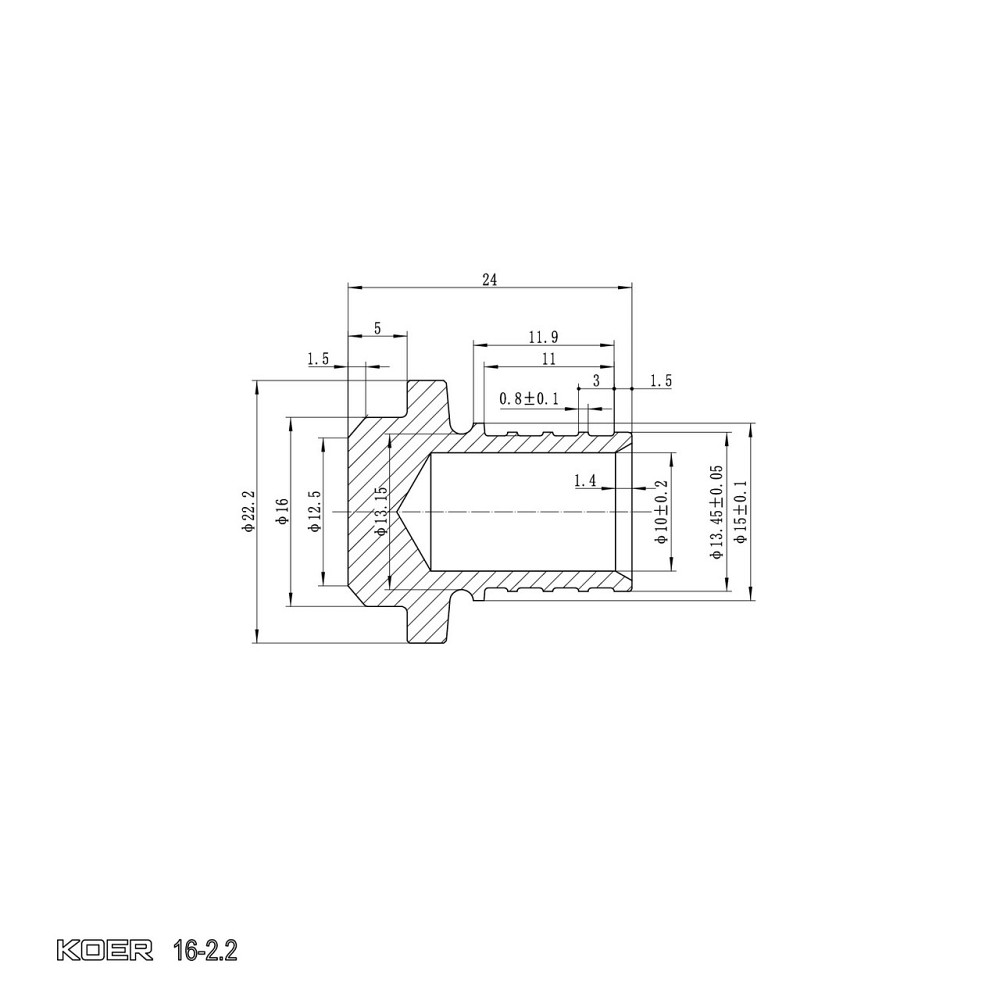 Заглушка Koer KA.P16 - 16(2.2mm) (KR4897) Київ - фото 4