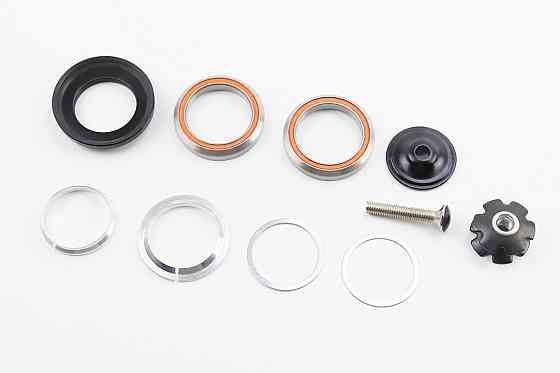 Кермова колонка 1-1/8" (41,8/28,6x41,8/30) безрізьбової вилки, інтегровані, пром-підшипники, чорні KL-B520 Київ