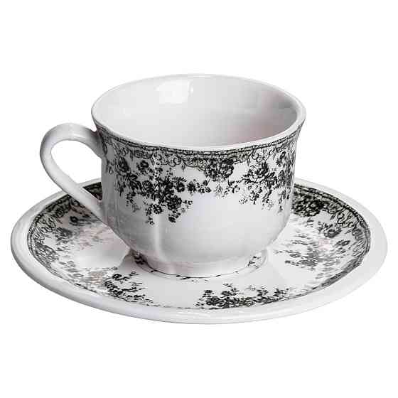 Столовый набор посуды на 6 персон Vintage Elegant Черный Киев