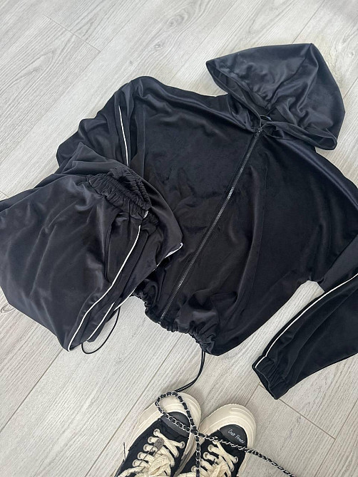 Женский стильный комфортный костюм двойка велюр спорт Premium Одесса - изображение 3