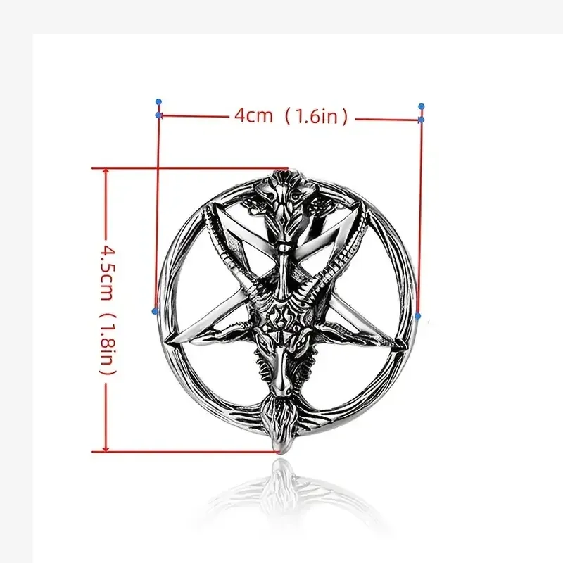 Кулон-пентаграма з козлом Бафомета – сріблястий символ сили Київ - фото 6