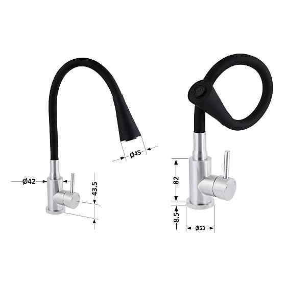 Смеситель для кухни Lidz Aria 015F31 с гибким изливом (k35) LDARI015F31BNK31872 BNK Киев