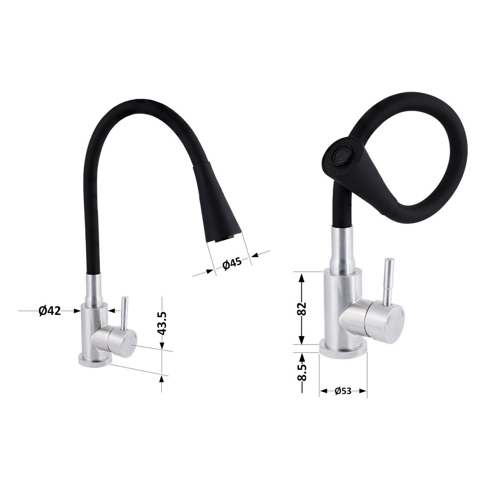 Смеситель для кухни Lidz Aria 015F31 с гибким изливом (k35) LDARI015F31BNK31872 BNK Киев - изображение 2