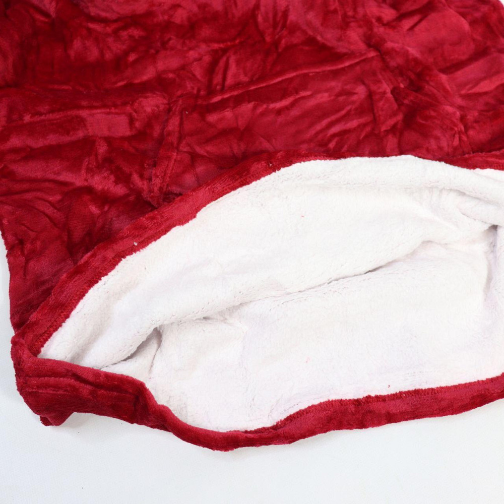 Плед толстовка с капюшоном (100х80см) HUGGLE HOODIE, Бордовый / Плед-худи / Оверсайз толстовка плед с капюшоном Киев - изображение 9
