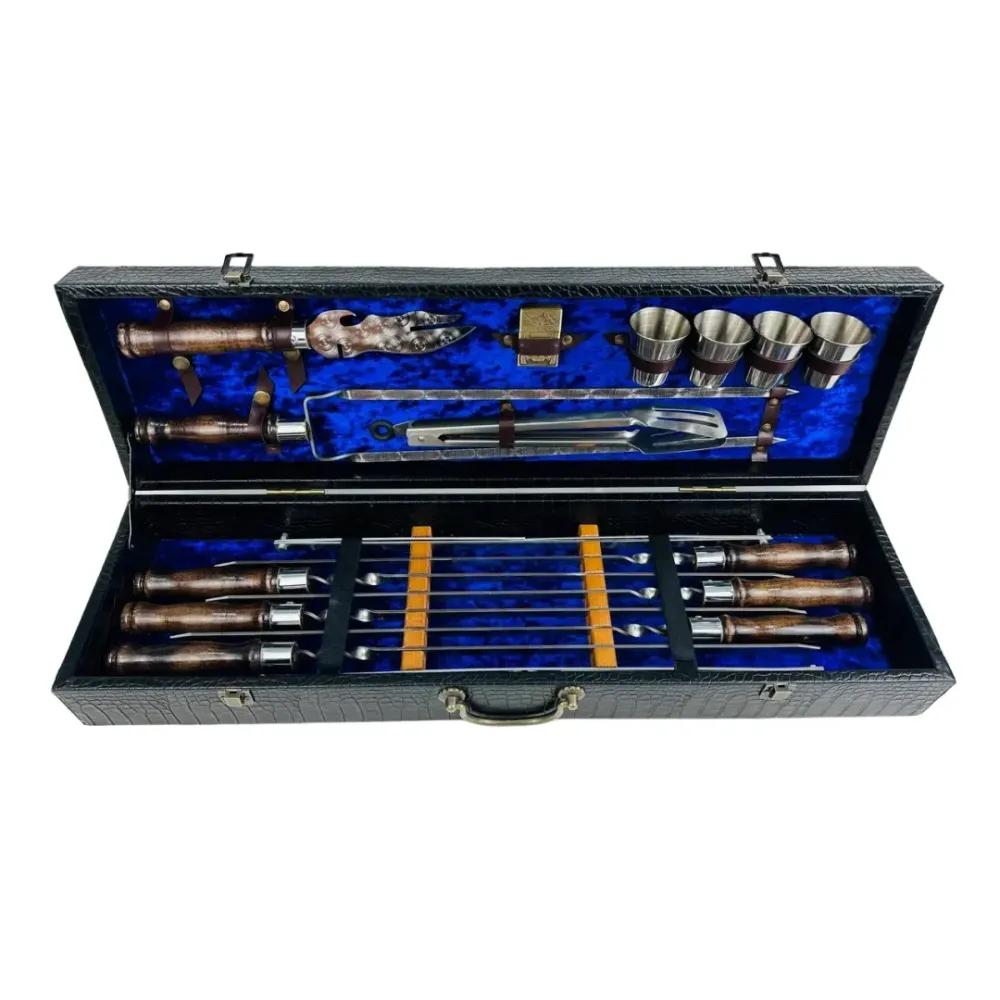 Набори шампурів, Набір шампурів у шкіряному кейсі VIP 7 Шампури, вертіла Тернопіль - фото 7