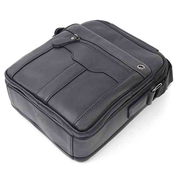 Сумка чоловіча Vintage 20826 шкіряна Чорний Київ