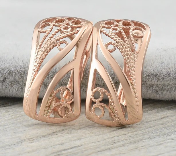 Сережки Xuping 23600, розмір 17*9мм, позолота РО Київ - фото 1