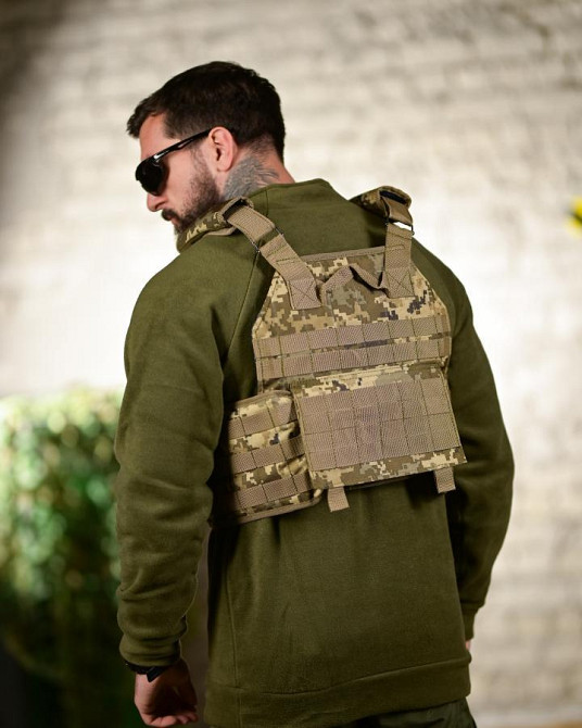 Плитоноска Plate Carrier 4 точки скидання пікселів ТР6530 Одеса - фото 4