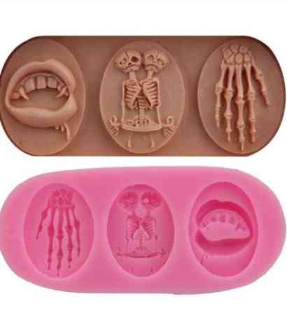 Молд силиконовый Хэллоуин 105 на 48 мм розовый Киев