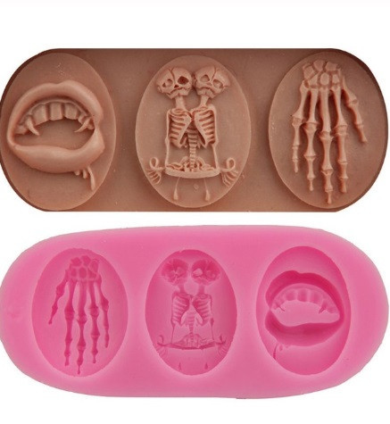 Молд силиконовый Хэллоуин 105 на 48 мм розовый Киев - изображение 1