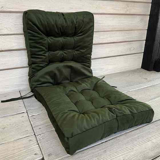 Подушка для стільців (50x120х8 см) подвійна Decorator Флокс колір зелений 84-154 Київ