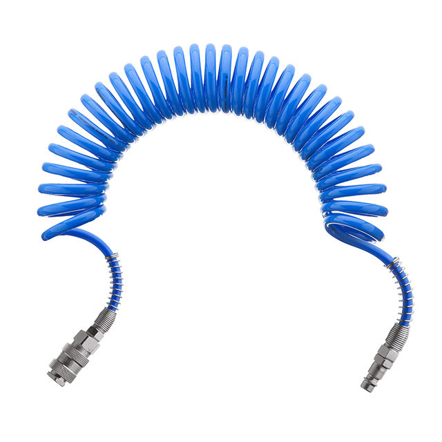 Шланг спіральний поліуретановий, 5,5×8 мм, 5 м, зі швидкороз'ємними з'єднаннями INTERTOOL PT-1706 Київ - фото 2