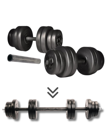 Гантелі Elitum 2х16кг + подовжувач грифа для штанги Київ