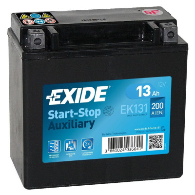 Акумулятор автомобільний EXIDE START STOP AUXILIARY 13Ah (+/-) (200CCA) (EK131) Вінниця - фото 1