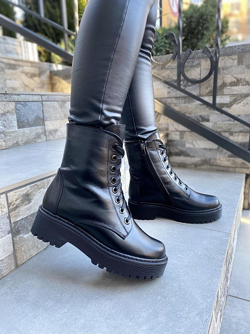 Черевики жіночі M.KRAFT чорні шкіра натуральна зима 37р.-40р. (4282) Коломия - фото 2