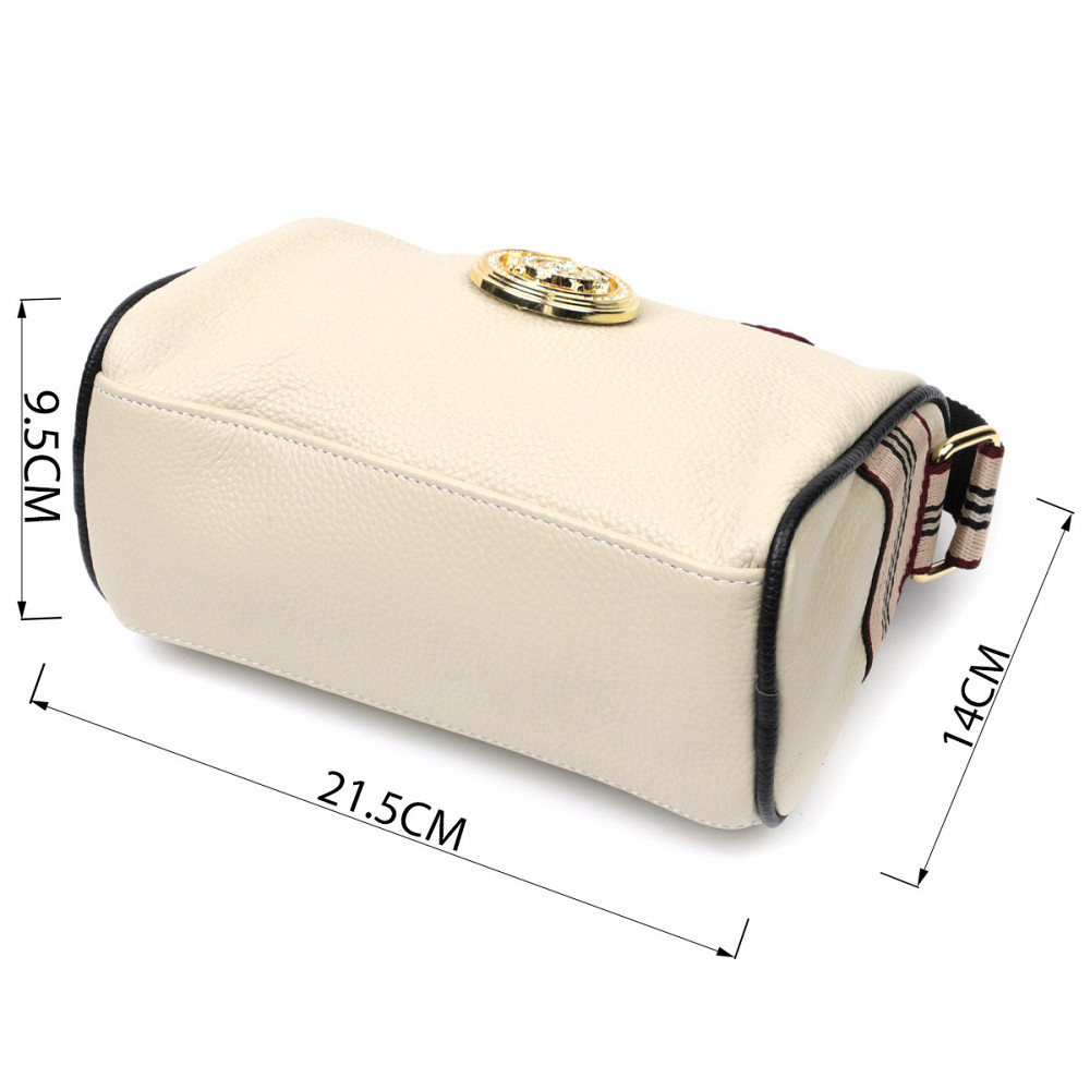 Дивовижна сумка для стильних жінок із натуральної шкіри Vintage 22264 Білий Київ - фото 3