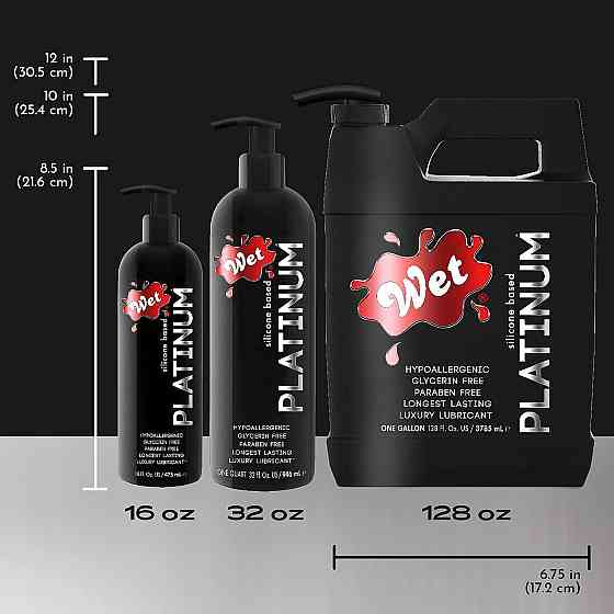Лубрикант на силиконовой основе WET Platinum One Gallon 3785 мл Sex Aura Киев