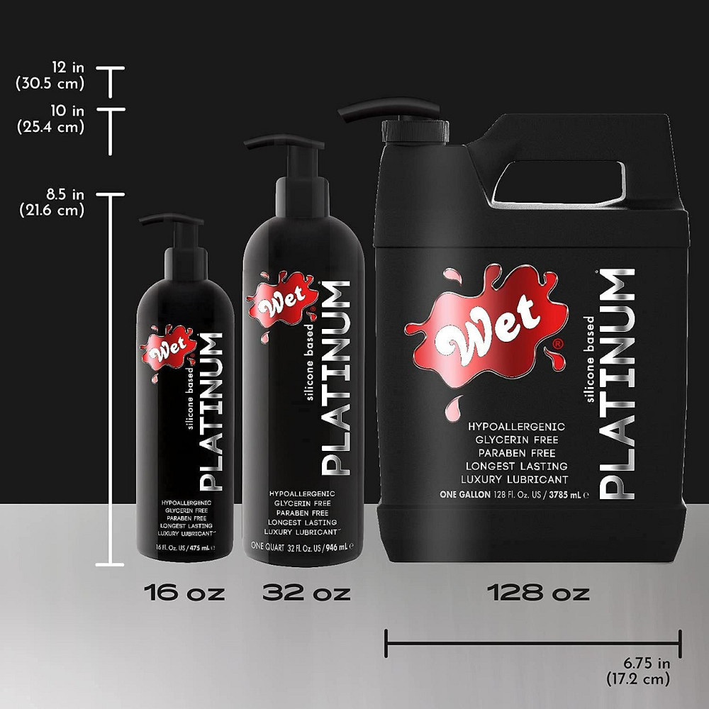 Лубрикант на силиконовой основе WET Platinum One Gallon 3785 мл Sex Aura Киев - изображение 4