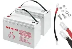 Zestaw: 2 x Акумулятор Volt DEEP CYCLE VPRO SOLAR 12V 110Ah VRLA + przewód do łączenia 3SPZC21726 12V/24V magazyn energii Киев - изображение 1