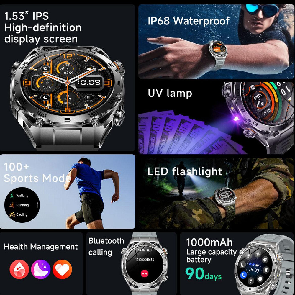 Умные смарт часы Smart Flash Rubber Silver (2 ремешка) Винница - изображение 14
