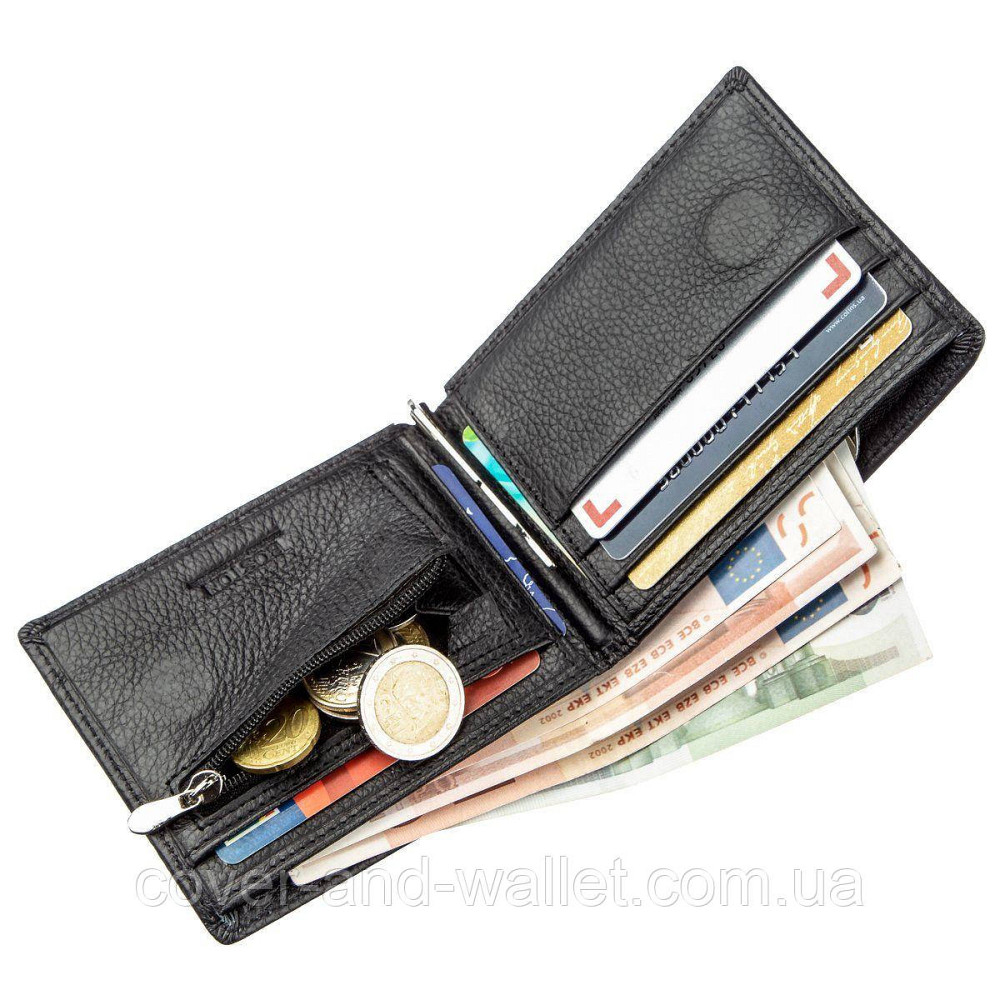 Мужской кожаный кошелек с зажимом на магнитной застежке ST 8 A Киев - изображение 9