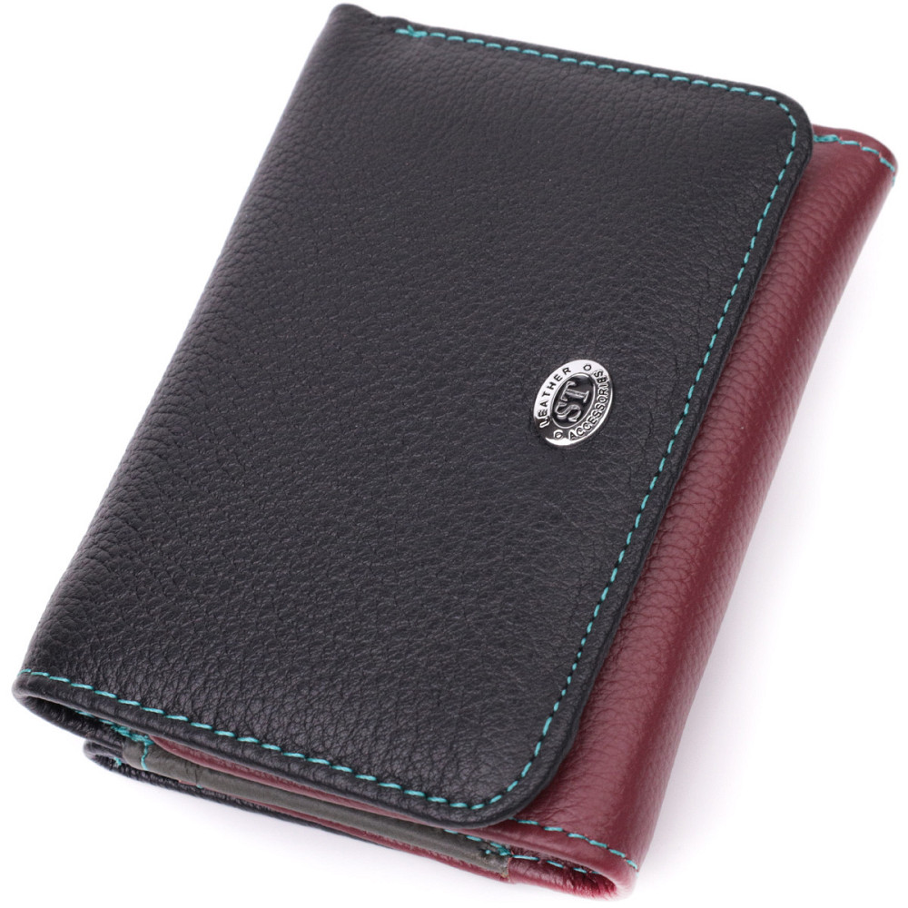 Жіночий шкіряний гаманець у три складання, різнокольоровий (ST Leather) Київ - фото 19