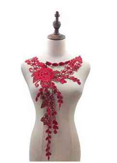 Аппликация пришивная красная Цветы Киев