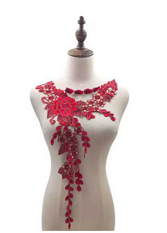 Аппликация пришивная красная Цветы Киев - изображение 1