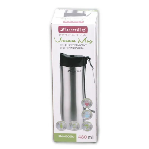 Термочашка 480мл нержавіюча сталь KAMILLE 2056 Житомир - изображение 7