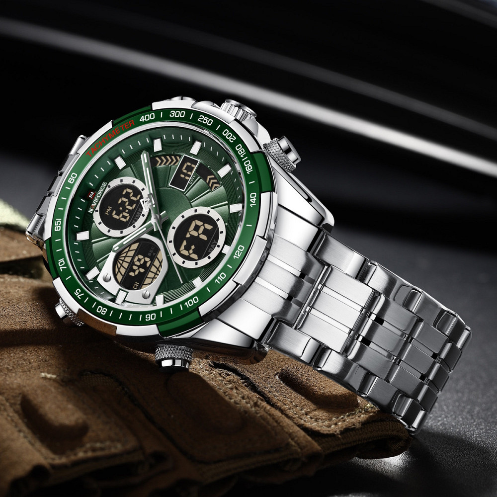 Часы мужские тактические Naviforce Fly Steel Серебристый Киев - изображение 13