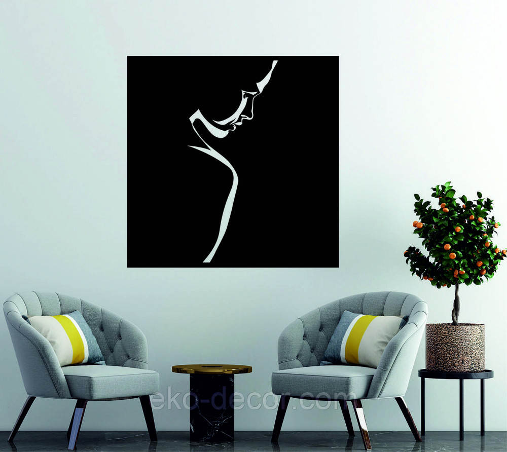 Декоративне настінне Панно «Силует жінки», Декор на стіну Київ - фото 2