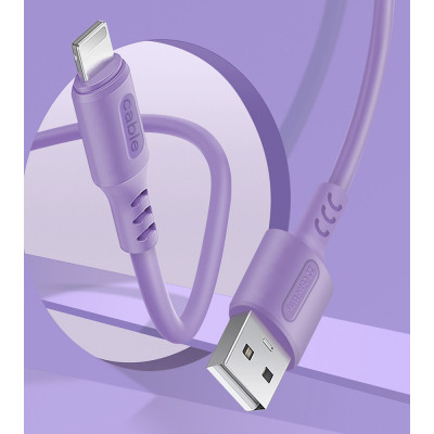 Дата кабель USB 2.0 AM to Lightning 1.0m soft silicone violet ColorWay (CW-CBUL044-PU) Винница - изображение 5