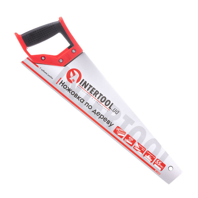 Ножівка по деревині, 450 мм, з гартованим зубом, 55 HRC INTERTOOL HT-3102 Київ - фото 6