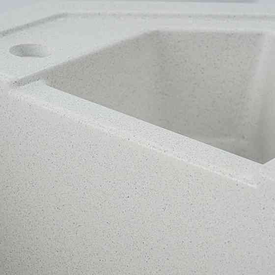 Гранітна мийка для кухні VALESO 9950 PANDORA матова Біла в крапку Коломыя