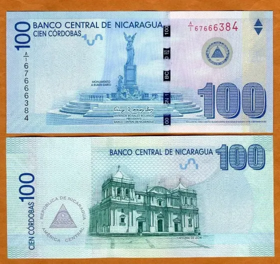 Нікарагуа / Никарагуа 100 кордоба 2007р UNC Р-204а Полтава