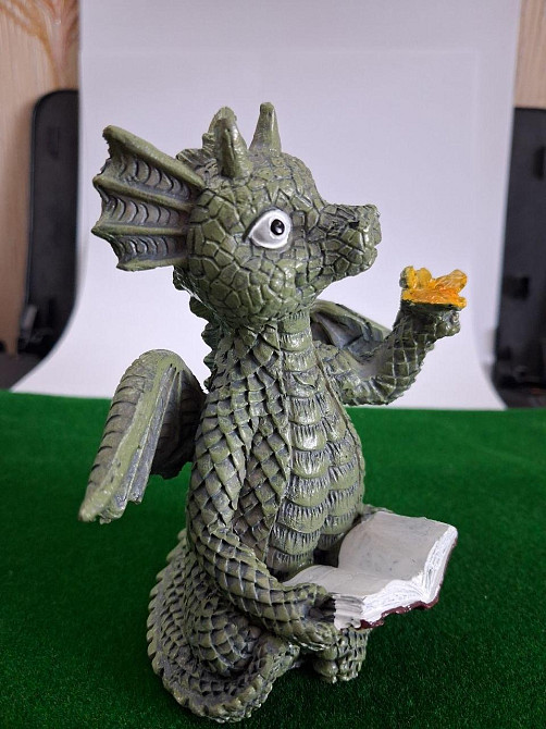 Дракончик Бібліофіл 10 х 11 см з полістоуну Для дому та саду Одеса - фото 4