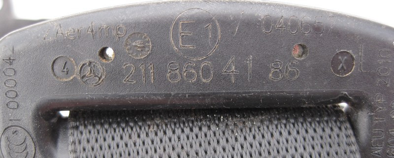 Mercedes-Benz  A2118604186 Ремінь безпеки передній лівий чорний рестайл E-Class W211 CLS C219 Одеса - фото 2