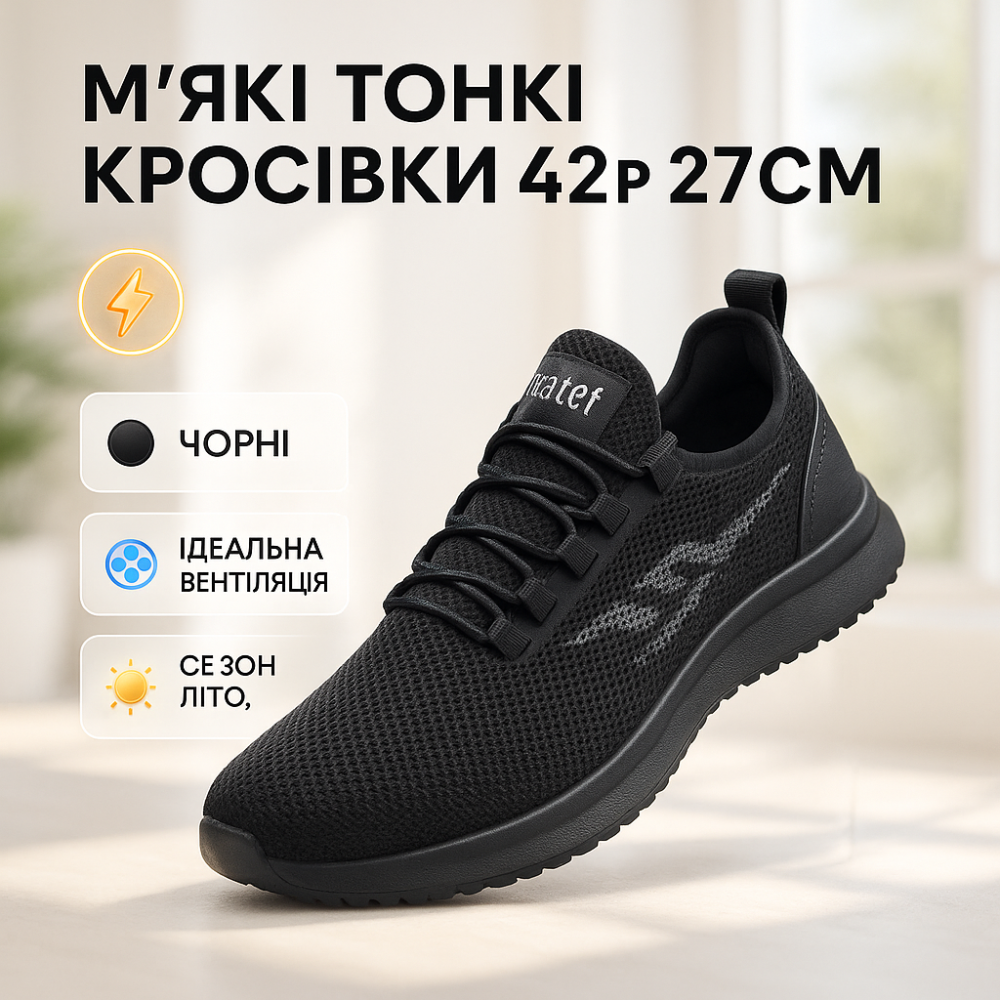 Легкі сині кросівки з сітчастої тканини 42р 27см, Тонкі кросівки М'які з сітки PF-51 Львів - фото 8