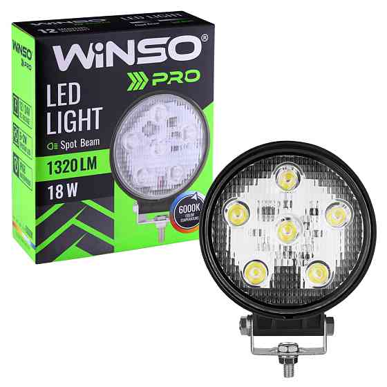 Фара светодиодная Winso Pro Epistar точечный 10-30V, 18W (6x3W), 1шт (780420) Львов