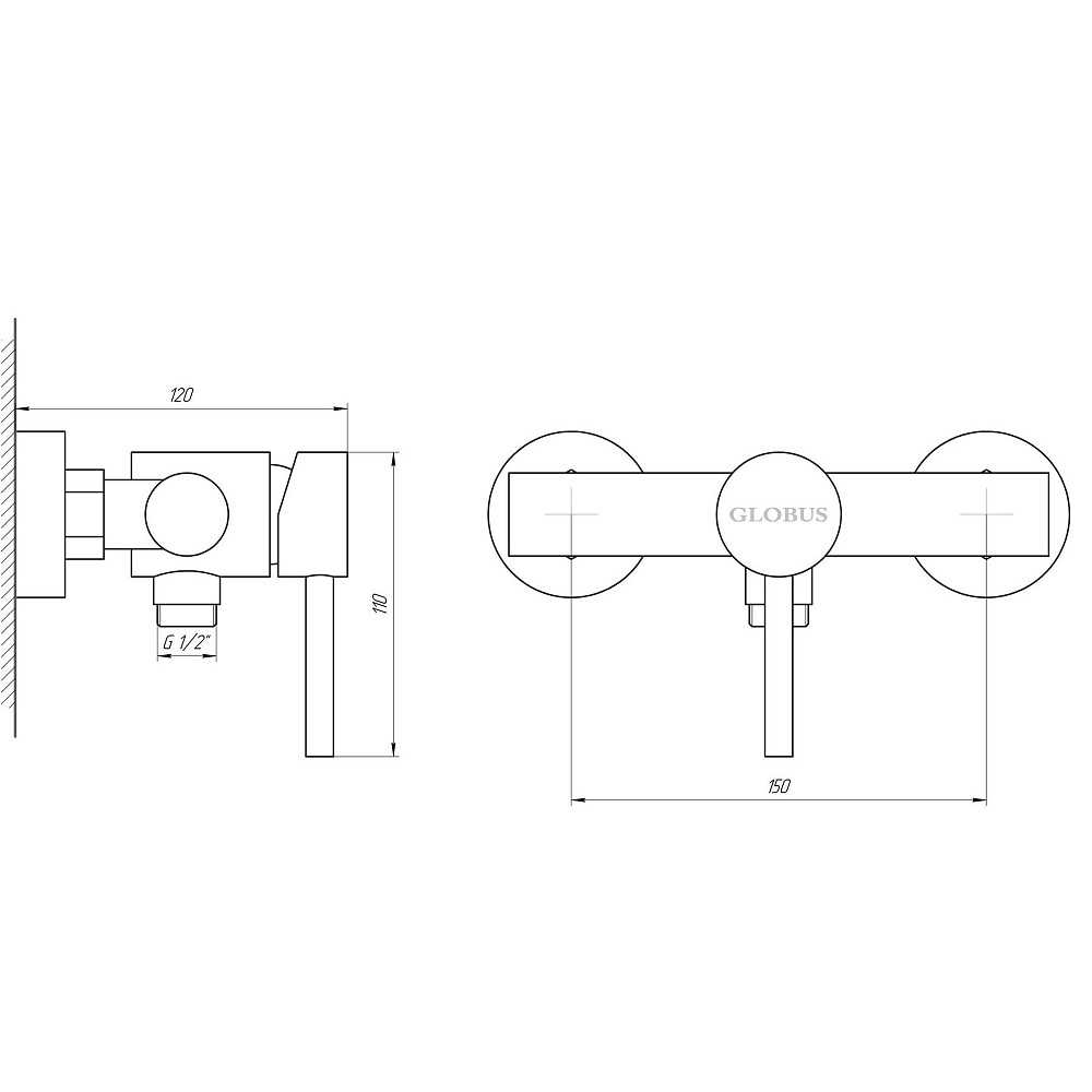 Змішувач для душу Globus Lux ALPEN SBT1-105 Луцьк - фото 5