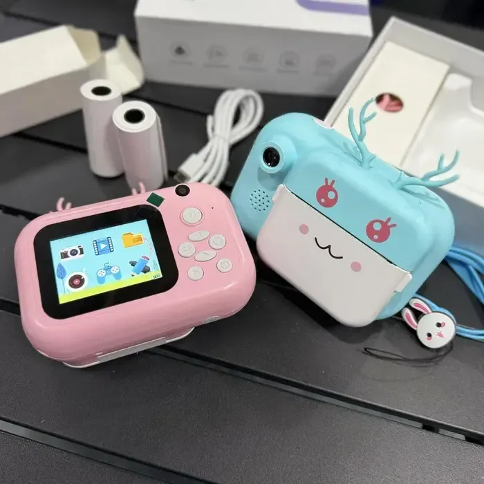 Розовый Детский фотоаппарат C11 с экраном моментальной печати фото "Рожки" Коломыя - изображение 2