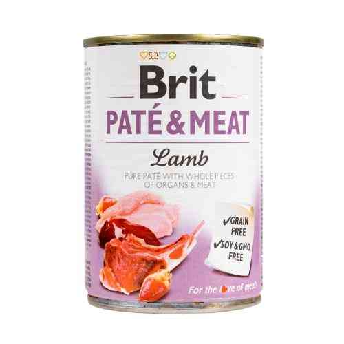 Корм влажний Brit Care Pate and Meat для дорослих собак з ягням 400 г Київ