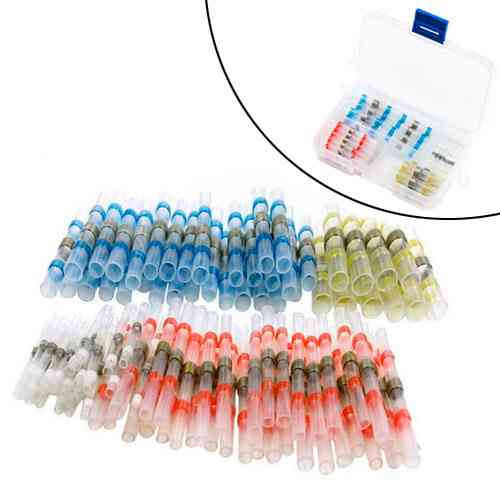 Термозбіжна гільза 100шт термоусадка з оловом припоєм, набір Вінниця