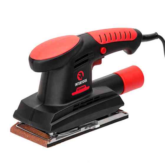 Шліфмашина вібраційна INTERTOOL WT-0521, 200 Вт, 11000 об/хв, платформа 187×90 мм - Електрична Шліфмашина Львів