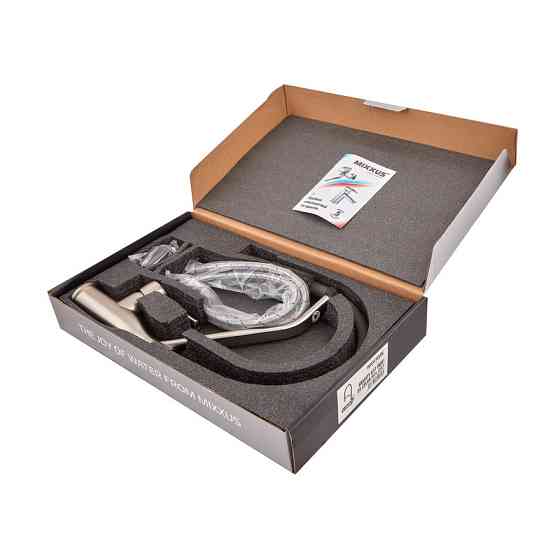 Змішувач для кухні MIXXUS PREMIUM GRAVITY 017 (NUT) SS COLOR REFL.GREY (Колір нержавійка та силіконовий вилив сірий) (MI8407) ( Харків